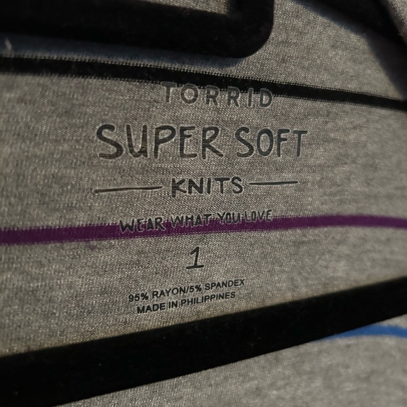 Torrid rainbow-striped, super soft, open-front cardigan - Picture 2 of 4